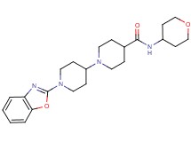 1'-(1,3-benzoxazol-2-yl)-N-(tetrahydro-2H-pyran-4-yl)-1,4'-bipiperidine-4-carboxamide