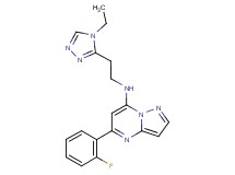 N-[2-(4-ethyl-4H-1,2,4-triazol-3-yl)ethyl]-5-(2-fluorophenyl)pyrazolo[1,5-a]pyrimidin-7-amine