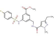 methyl 3-({[(3-ethyl-1-methyl-1H-pyrazol-5-yl)carbonyl]amino}methyl)-5-{[(4-fluorophenyl)sulfonyl]amino}benzoate