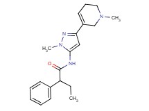 N-[1-methyl-3-(1-methyl-1,2,5,6-tetrahydropyridin-3-yl)-1H-pyrazol-5-yl]-2-phenylbutanamide