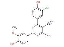 2-amino-4-(3-chloro-4-hydroxyphenyl)-6-(4-hydroxy-3-methoxyphenyl)nicotinonitrile