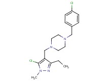 1-(4-chlorobenzyl)-4-[(5-chloro-3-ethyl-1-methyl-1H-pyrazol-4-yl)methyl]piperazine