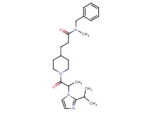 N-benzyl-3-{1-[2-(2-isopropyl-1H-imidazol-1-yl)propanoyl]-4-piperidinyl}-N-methylpropanamide