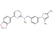 5-(1,3-benzodioxol-5-yl)-N-[3-(3,5-dimethyl-1H-pyrazol-1-yl)benzyl]-N-methyl-1,2,4-triazin-3-amine