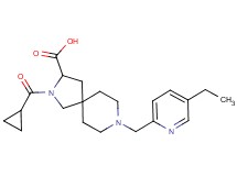 2-(cyclopropylcarbonyl)-8-[(5-ethyl-2-pyridinyl)methyl]-2,8-diazaspiro[4.5]decane-3-carboxylic acid