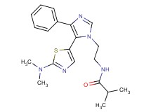 N-(2-{5-[2-(dimethylamino)-1,3-thiazol-5-yl]-4-phenyl-1H-imidazol-1-yl}ethyl)-2-methylpropanamide