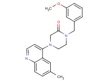 1-(3-methoxybenzyl)-4-(6-methyl-4-quinolinyl)-2-piperazinone