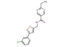 N-{[3-(3-chlorophenyl)-5-isoxazolyl]methyl}-2-ethyl-5-pyrimidinecarboxamide