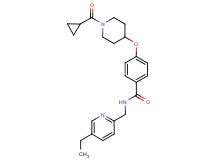 4-{[1-(cyclopropylcarbonyl)-4-piperidinyl]oxy}-N-[(5-ethyl-2-pyridinyl)methyl]benzamide