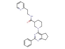 1-(2-phenyl-6,7-dihydro-5H-cyclopenta[d]pyrimidin-4-yl)-N-[2-(2-pyridinyl)ethyl]-3-piperidinecarboxamide