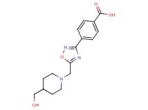 4-(5-{[4-(hydroxymethyl)piperidin-1-yl]methyl}-1,2,4-oxadiazol-3-yl)benzoic acid