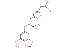 N-[(5-isobutyl-1,2,4-oxadiazol-3-yl)methyl]-N-[(7-methoxy-1,3-benzodioxol-5-yl)methyl]ethanamine