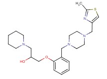 1-[2-({4-[(2-methyl-1,3-thiazol-4-yl)methyl]-1-piperazinyl}methyl)phenoxy]-3-(1-piperidinyl)-2-propanol