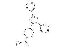 2-{5-[1-(cyclopropylcarbonyl)piperidin-4-yl]-3-pyridin-4-yl-1H-1,2,4-triazol-1-yl}pyridine