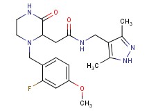 N-[(3,5-dimethyl-1H-pyrazol-4-yl)methyl]-2-[1-(2-fluoro-4-methoxybenzyl)-3-oxo-2-piperazinyl]acetamide