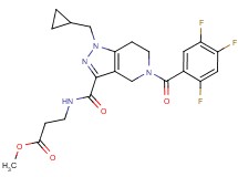 methyl N-{[1-(cyclopropylmethyl)-5-(2,4,5-trifluorobenzoyl)-4,5,6,7-tetrahydro-1H-pyrazolo[4,3-c]pyridin-3-yl]carbonyl}-beta-alaninate