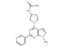 N-[1-(1-methyl-6-pyridin-3-yl-1H-pyrazolo[3,4-d]pyrimidin-4-yl)pyrrolidin-3-yl]acetamide