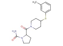 2-({4-[(3-methylphenyl)thio]-1-piperidinyl}carbonyl)-1-pyrrolidinecarboxamide