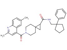 6-[(2,6-dimethyl-4-quinolinyl)carbonyl]-N-[(1-phenylcyclopentyl)methyl]-6-azaspiro[2.5]octane-1-carboxamide