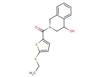 2-{[5-(ethylthio)-2-thienyl]carbonyl}-1,2,3,4-tetrahydroisoquinolin-4-ol