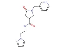 5-oxo-1-(3-pyridinylmethyl)-N-[2-(1H-pyrrol-1-yl)ethyl]-3-pyrrolidinecarboxamide