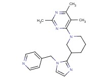 2,4,5-trimethyl-6-{3-[1-(4-pyridinylmethyl)-1H-imidazol-2-yl]-1-piperidinyl}pyrimidine