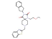 8-(1,3-benzothiazol-2-ylmethyl)-3-(2,3-dihydro-1H-inden-2-yl)-1-(2-methoxyethyl)-1,3,8-triazaspiro[4.5]decane-2,4-dione