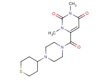 1,3-dimethyl-6-{[4-(tetrahydro-2H-thiopyran-4-yl)piperazin-1-yl]carbonyl}pyrimidine-2,4(1H,3H)-dione