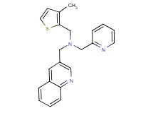 1-(3-methyl-2-thienyl)-N-(pyridin-2-ylmethyl)-N-(quinolin-3-ylmethyl)methanamine