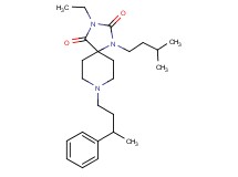 3-ethyl-1-(3-methylbutyl)-8-(3-phenylbutyl)-1,3,8-triazaspiro[4.5]decane-2,4-dione