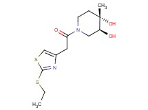 (3S*,4S*)-1-{[2-(ethylthio)-1,3-thiazol-4-yl]acetyl}-4-methylpiperidine-3,4-diol