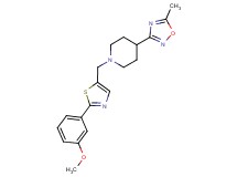 1-{[2-(3-methoxyphenyl)-1,3-thiazol-5-yl]methyl}-4-(5-methyl-1,2,4-oxadiazol-3-yl)piperidine