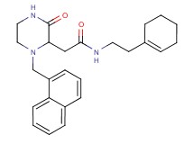 N-[2-(1-cyclohexen-1-yl)ethyl]-2-[1-(1-naphthylmethyl)-3-oxo-2-piperazinyl]acetamide