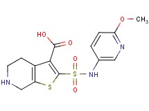 2-{[(6-methoxypyridin-3-yl)amino]sulfonyl}-4,5,6,7-tetrahydrothieno[2,3-c]pyridine-3-carboxylic acid
