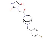 3-{2-[(1S*,5R*)-3-(4-fluorobenzyl)-3,6-diazabicyclo[3.2.2]non-6-yl]-2-oxoethyl}imidazolidine-2,4-dione
