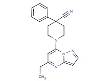 1-(5-ethylpyrazolo[1,5-a]pyrimidin-7-yl)-4-phenyl-4-piperidinecarbonitrile