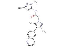 N-(1,3-dimethyl-1H-pyrazol-5-yl)-2-(3,5-dimethyl-4-quinolin-6-yl-1H-pyrazol-1-yl)acetamide