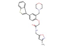 2-[4-(1-benzothien-3-yl)-2-(4-morpholinylmethyl)phenoxy]-N-[(3-methyl-5-isoxazolyl)methyl]acetamide