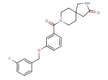 8-{3-[(3-fluorobenzyl)oxy]benzoyl}-2,8-diazaspiro[4.5]decan-3-one