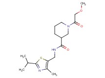 N-[(2-isopropyl-4-methyl-1,3-thiazol-5-yl)methyl]-1-(methoxyacetyl)-3-piperidinecarboxamide