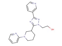 2-[3-pyridin-3-yl-5-(1-pyridin-2-ylpiperidin-3-yl)-1H-1,2,4-triazol-1-yl]ethanol