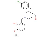 2-{[4-(4-chlorobenzyl)-4-(hydroxymethyl)-1-piperidinyl]methyl}-6-methoxyphenol
