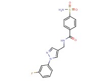 4-(aminosulfonyl)-N-{[1-(3-fluorophenyl)-1H-pyrazol-4-yl]methyl}benzamide