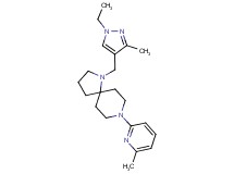 1-[(1-ethyl-3-methyl-1H-pyrazol-4-yl)methyl]-8-(6-methyl-2-pyridinyl)-1,8-diazaspiro[4.5]decane