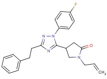 1-allyl-4-[1-(4-fluorophenyl)-3-(2-phenylethyl)-1H-1,2,4-triazol-5-yl]pyrrolidin-2-one