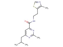 6-isobutyl-2-methyl-N-[2-(4-methyl-1,3-thiazol-5-yl)ethyl]pyrimidine-4-carboxamide