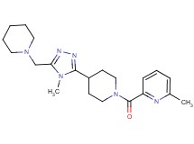 2-methyl-6-({4-[4-methyl-5-(piperidin-1-ylmethyl)-4H-1,2,4-triazol-3-yl]piperidin-1-yl}carbonyl)pyridine
