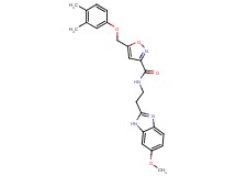 5-[(3,4-dimethylphenoxy)methyl]-N-[2-(6-methoxy-1H-benzimidazol-2-yl)ethyl]-3-isoxazolecarboxamide