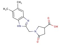 1-[(5,6-dimethyl-1H-benzimidazol-2-yl)methyl]-5-oxopyrrolidine-3-carboxylic acid