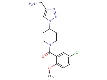 ({1-[1-(5-chloro-2-methoxybenzoyl)-4-piperidinyl]-1H-1,2,3-triazol-4-yl}methyl)amine trifluoroacetate